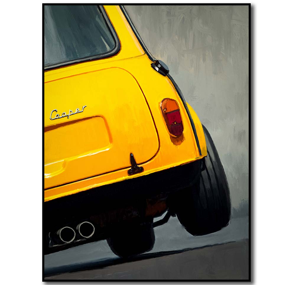 Austin-Mini-Cooper-S-jaune-arriere-illustration-digitale-philippe-lepape