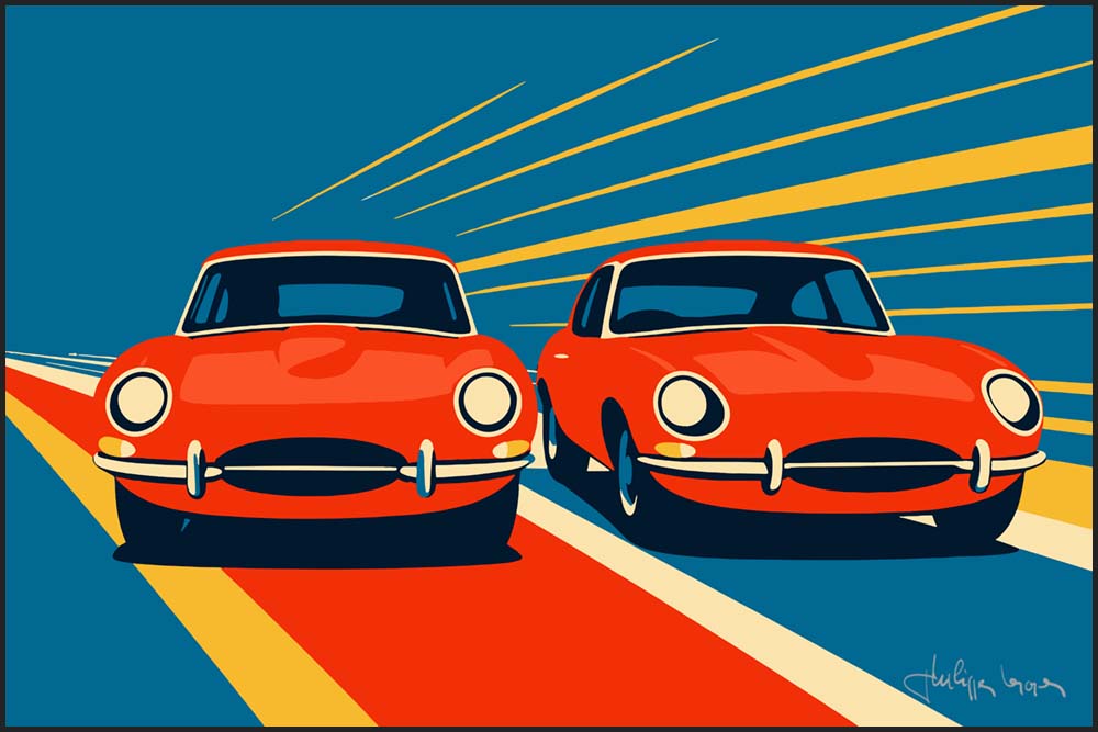 1000 p Jaguar type e duel minimalisme copie